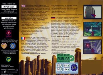 Superman (Europe) (En,Fr,De,Es,It,Nl) box cover back